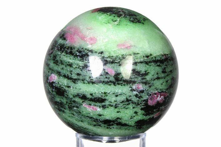 Polished Ruby Zoisite Sphere - Tanzania #315088